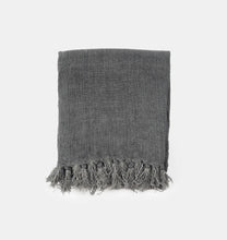 Load image into Gallery viewer, Linen Charcoal Throw
