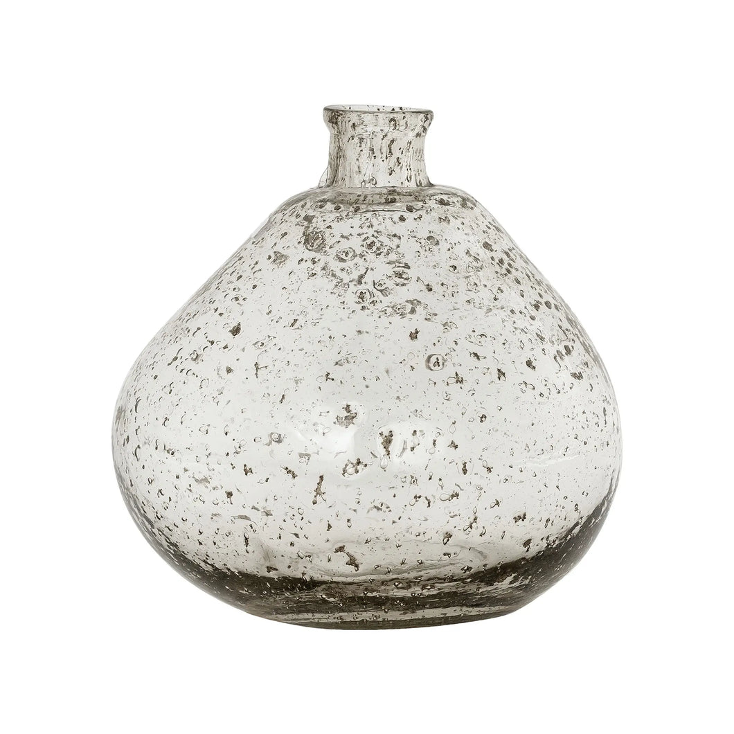Bubble Glass Bottle Vase - Small