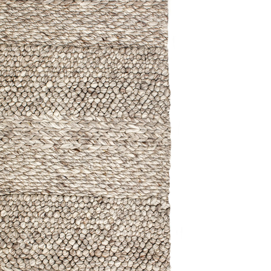 Handwoven Wool Taupe Rug