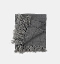 Load image into Gallery viewer, Linen Charcoal Throw
